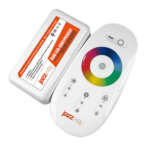 Контроллер для светодиодной ленты LED RGB PRC-4000RF 216/432Вт 12/24В IP20 белый | 1007957 | Jazzway