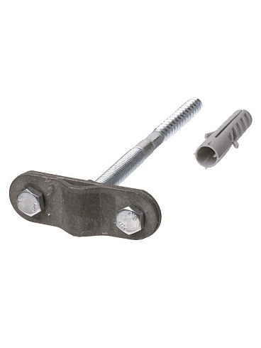 Держатель фасадный для прута Ø6-10 мм длина 160 мм, дюбель, стальной зажим, термодиффузия  | SQ2402-3113 | TDM