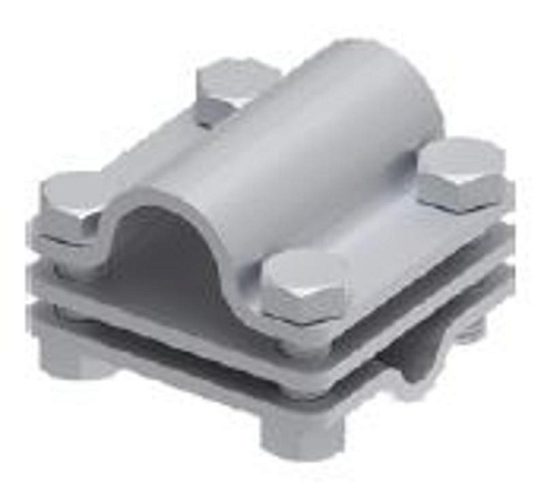 Соединитель крестообразный 55х55 стержень/пруток/полоса 4 болта D-20, гор. цинк, 391114 | МС-114-ГЦ |  Ostec