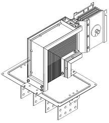 Секц. флан. вниз Тип2 4000А Cu 3L+N+1/2PE IP55 тран. IEK | LB-4000C5-35-F-FD2 | IEK