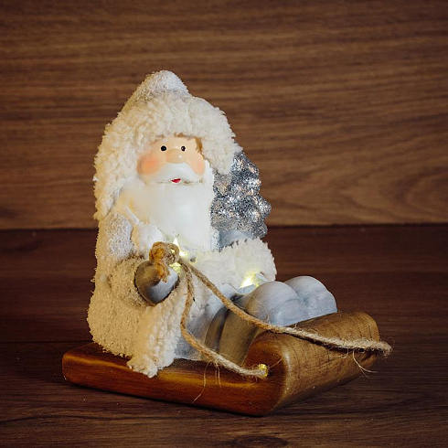 Керамическая фигурка "Дед Мороз на санях" 13*9,5*14 см | 505-001 | NEON-NIGHT