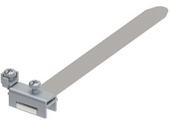 Заземляющая скоба на ленте на трубу Д16-124, нерж. AISI 304, 192942 | МА-942-Н304 |  Ostec