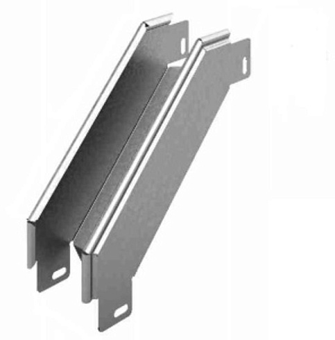 Угловой соединитель внешний к лотку УЛ 200х100, толщ. 1,2 мм, Сендзимир цинк | УСВР90-200х100-1,2-СЦ | Ostec
