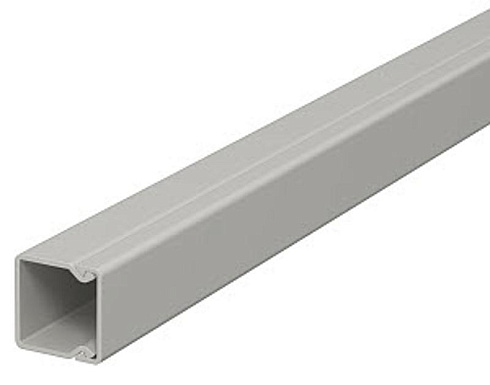Мини-канал WDK с крышкой 20x20x2000 мм (высота борта 17 мм, крышка 17 мм) ПВХ серый RAL 7030 | 6025110 | OBO Bettermann