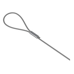 Трос оцинкованный с петлей и замком 3 м, толщ. 2,0 мм, Сендзимир цинк, 070403 | ТРП-3-2,0-СЦ |  Ostec