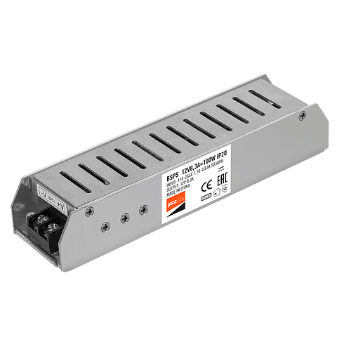 Драйвер для светодиодной ленты LED BSPS 12V8,30A=100W IP20 1 г.гар. | .5024342 | Jazzway