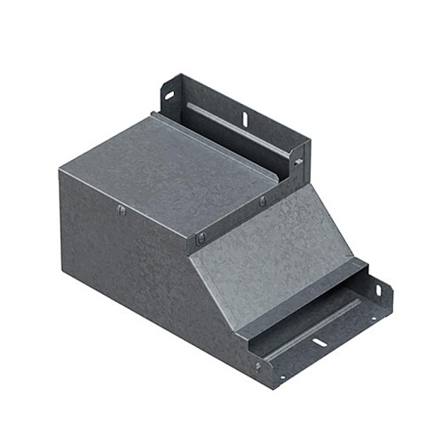 Поворот вертикальный вверх правый к лотку 300х100, толщ. 1,0 мм, Сендзимир цинк, 070431 | ПВП-300х100-1,0-СЦ |  Ostec