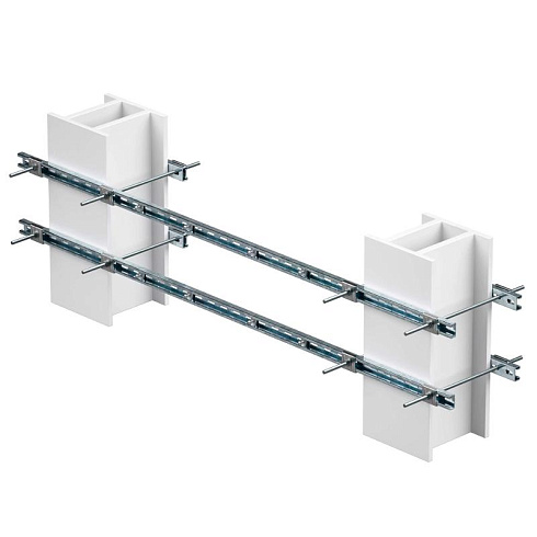 Обжимной комплект монтажных профилей тип 3 , крепление к двум стойкам размерами 350 на 400 мм , длина  профиля 1000 мм , длякрепления 2 оболочек  , го