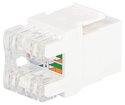Коннектор RJ45 CAT6 UTP Keystone, цвет белый  ОФИС 18-8002-0 | Б0063290 | ЭРА