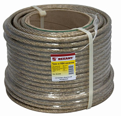 Трос стальной в ПВХ оплетке d=10,0 мм, прозрачный (катушка 50 м) | 09-5300 | REXANT