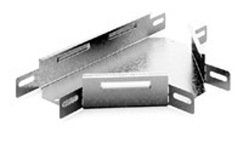 Угловой соединитель Т-образный к лотку 200х100, толщ. 1,0 мм, Сендзимир цинк, 032321 | УСТ-200х100-1,0-СЦ |  Ostec