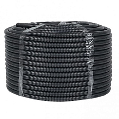 Труба гофр. ПНД Plast с зондом d25мм (50м.) черная PROxima | tpnd-25-50m | EKF