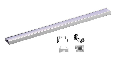 Профиль алюминиевый для светодиодной ленты PAL 1507 (комплект) накладной 2м анод. | .5036109 | JAZZWAY