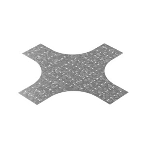 Донная вставка для крестообразного разветвителя для лотков НЛО 200 мм радиус 600 мм, толщ. 1,0 мм, Сендзимир цинк, 041382 | ДВХЛНЛО-200-1,0-R600-СЦ | 