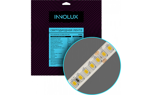 Лента светодиодная 24В 93 541 ИСЛ-2835W168-14-CRI80-IP65-24V | 93541 | INNOLUX