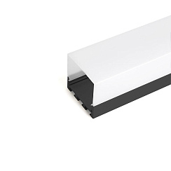 Профиль накладной 42х45мм, алюминиевый, черный, 2м, CAB268 (в комплекте 2 заглушки) FERON | 48149 | FERON