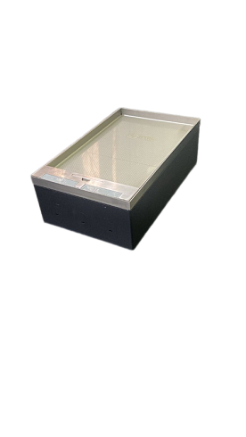 Напольный люк на 12 постов (45х45) вертикально, с крышкой из нержавеющей стали в уровень пола, с коробкой, IP40 (IP41) | 300030 | SPL