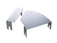 Крышка на горизонтальный изменяемый угол СРО 0-45град. 80, 1,2 мм, цинк-ламель | SKVN080HDZL | DKC