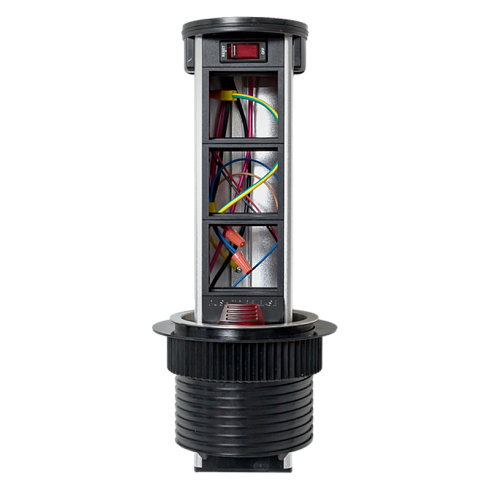 Встраиваемая мини-колонна с беспроводной зарядкой 15Вт, 6 модулей C-Line | cl-vmkwc-6-s | EKF