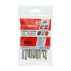 Дюбель-гвоздь 6х60 пот. манжета (полипропилен) (14 шт) - пакет ( 0,071 кг) | 102944 | Tech-KREP