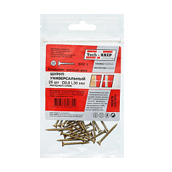 Саморез ШУж 3,0х30 пот. гол. (25 шт) - пакет ( 0,026 кг) | 102475 | Tech-KREP