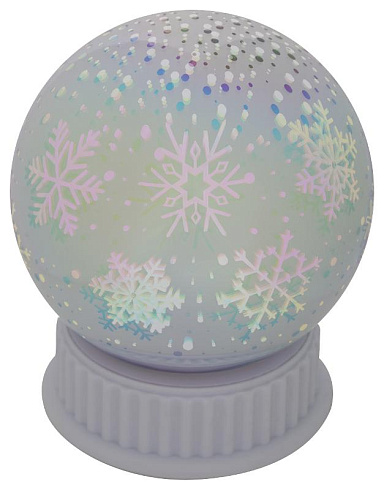 Шар с внутренней проекцией Снежинки, ENGDS-15   3*AAA, IP20 | Б0051951 | ЭРА