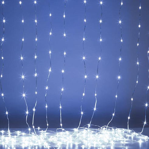 Гирлянда светодиодная   ENIN-200WD занавес водопад холодный белый 3*2 м 200 LED IP20 | Б0060417 | ЭРА