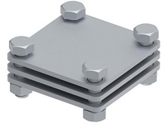 Соединитель плоского проводника до 40 мм три пластины, гор. цинк, 391162 | МС-162-ГЦ |  Ostec