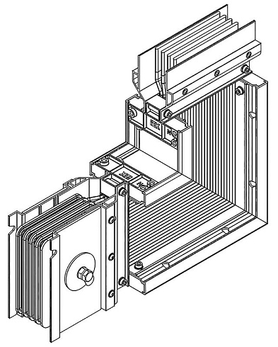 Секц. угл. вверх 3200А Cu 3L+N+1/2PE IP55 тран. IEK | LB-3200C5-35-F-LU | IEK
