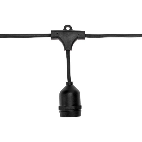 Белт-Лайт 20 м, черный каучук, шаг 50 см, 40 подвесных патронов, IP44 | 331-337 | NEON-NIGHT