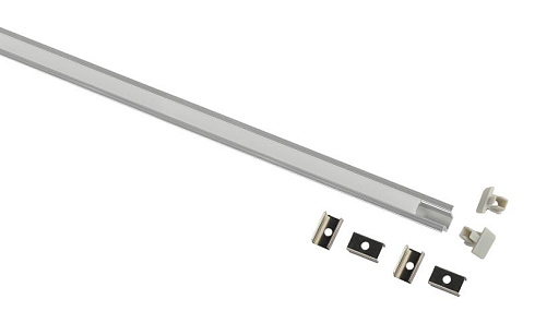 Комплект с врезным анодированным профилем  1209 12,4х9мм 2м  | Б0062777 | ЭРА