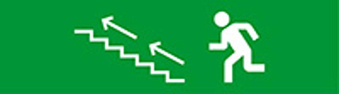 Световой оповещатель охранно-пожарный (табло) SKAT-12 LUX ЛЕСТН НАЛЕВ ВВЕРХ | 8547 | Бастион