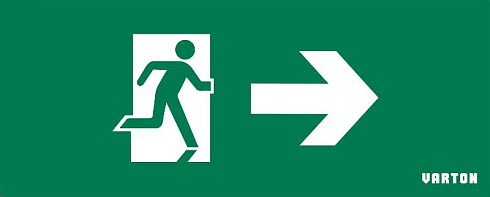 Пиктограмма (Наклейка) Фигура / Стрелка Вправо для аварийно-эвакуационного светильника IP20 | V1-R0-70354-21A01-2014 | VARTON