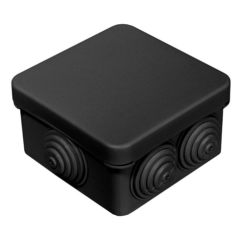Коробка распределительная для о/п черная 70х70х40 (132шт/кор) IP55 безгалогенная (HF) | 40-0200-9005 | Промрукав
