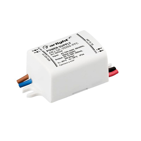Блок питания ARJ-SP-20350-PFC (7W, 12-20V, 350mA) (Arlight, IP44 Пластик, 5 лет) | 037439 | Arlight