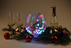 Гирлянда светодиодная  Нить Шарики d15мм, 5 м мультиколор, ENIN - 15BM  220V, IP20 (36/756) | Б0047967 | ЭРА