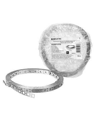 Лента монтажная перфорированная прямая 12x0,55 мм (10 м) | SQ2907-0702 | TDM