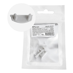 Заглушка без отверстия для профиля CAB264, LD370 (комплект 4шт) FERON | 48245 | FERON