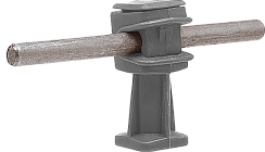 Держатель проводника круглого 6-8 мм серый, высота 36 мм, пластик|91004|Ezetek