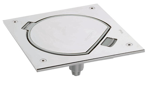 Simon Connect Влагостойкая основа на 1 механизм K45 (пустышка), IP66, сталь | KSE0-23-72 | Simon