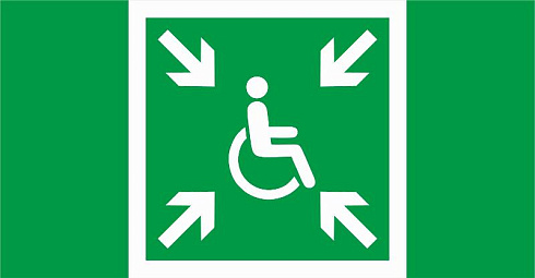 ПЭУ 019 МГН/Безопасная зона (306х169) PC-M /комплект, 2шт./ ATOM S пиктограмма | 2502006160 | Световые Технологии