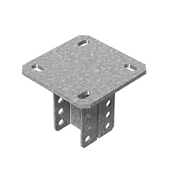 Потолочное крепление двойное для средних нагрузок 30х50 мм, толщ. 3,0 мм, гальван. цинк, 854934 | ПКД3-3,0-ЭЦ |  Ostec