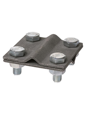 Зажим соединительный крестовой 4-х болтовой прут-прут Ø6-12 мм, термодиффузия  | SQ2401-0037 | TDM