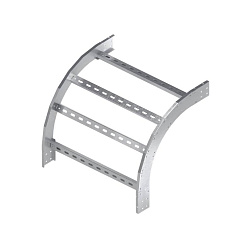 Угол вертикальный внешний 90 градусов, 80х300 R300, цинк-ламельный в комплекте с крепежными элементами и соединительнымипластинами | LO8330KZL | DKC