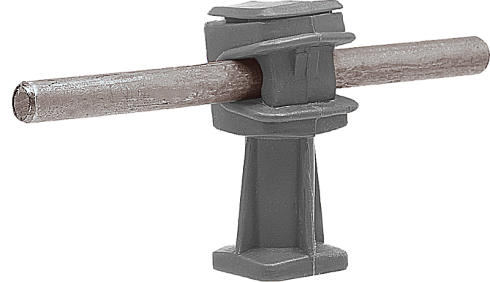 Держатель проводника круглого 6-8 мм серый, высота 36 мм, пластик|91004|Ezetek