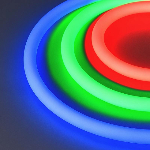 Светодиодная лента герметичная MOONLIGHT-TOP-G280-D18mm 24V RGB 360deg (13 W/m, IP65, 3838, 5m, wire x1) (Arlight, Вывод кабеля прямой) | 038762 | Arl