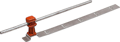 Держатель проводника круглого 6-8 мм для черепичной кровли коричневый, оцинк.|91041|Ezetek