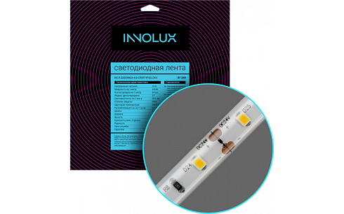 Лента светодиодная  97 349 ИСЛ-2835W60-4.8-CRI97-IP65-24V | 97349 | INNOLUX