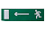 Сменное табло "Направление к эвакуационному выходу налево" зеленый фон для "Топаз" | SQ0349-0213 | TDM