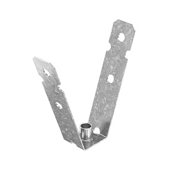 Крепление к потолку и профнастилу 100 мм М10, толщ. 1,5 мм, Сендзимир цинк, 053511 | КПП-10М10-1,5-СЦ |  Ostec